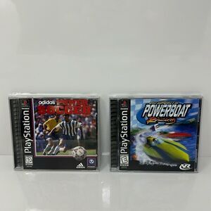 PlayStation adidas power soccer and powerboat racing with manual
